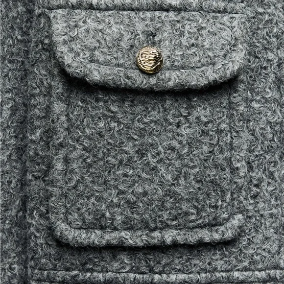 Zara Gray Blazer Jacket - Picture 6 of 9